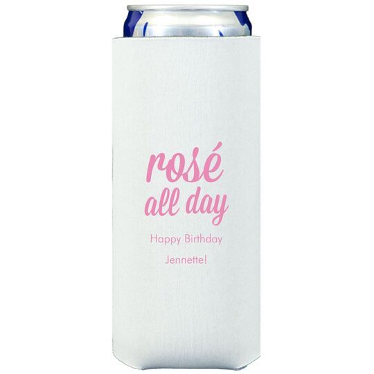 Rosé All Day Collapsible Slim Koozies